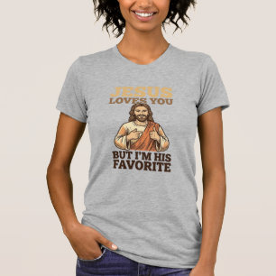 T-shirt Jésus Vous Aime Drôle Vintage Croyance Chemise De