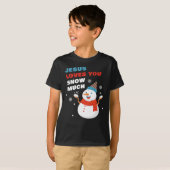 T-shirt Jésus Vous Aime Neige Beaucoup Chrétien Noël T-Sh (Devant entier)