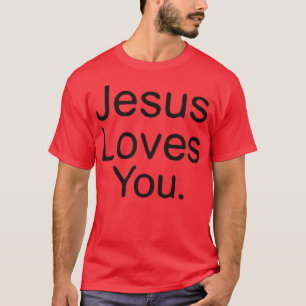 T-shirt Jésus Vous Aime Positif Catholique Preppy Retro Ch