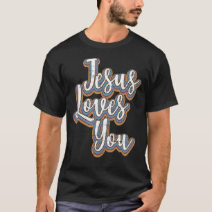 T-shirt Jésus vous aime Retro Vintage Jésus 1