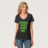 T-shirt Jésus zombie t'aime (Devant entier)