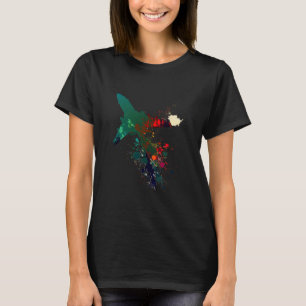 T-shirt Jet chasseur pilote couleurs colorées chasseur mil