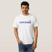 T-shirt Jet Concorde avec texte bleu gras (Devant entier)