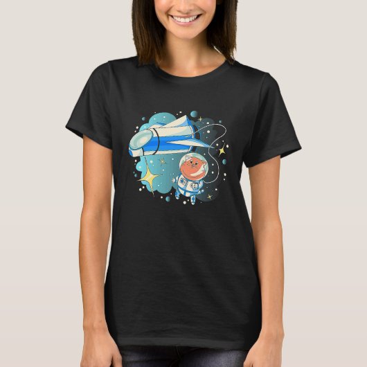 T-shirt jet d'espace pour chat (Devant)