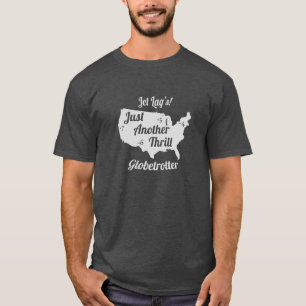 T-shirt Jet Lag Design Gris Gainsboro Couleur