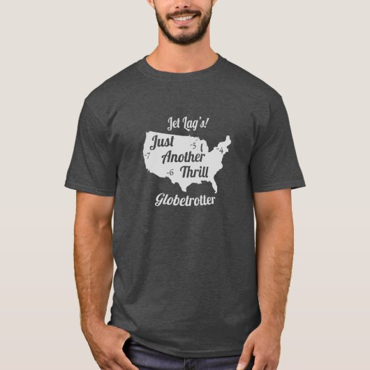 T-shirt Jet Lag Design Gris Gainsboro Couleur (Devant)