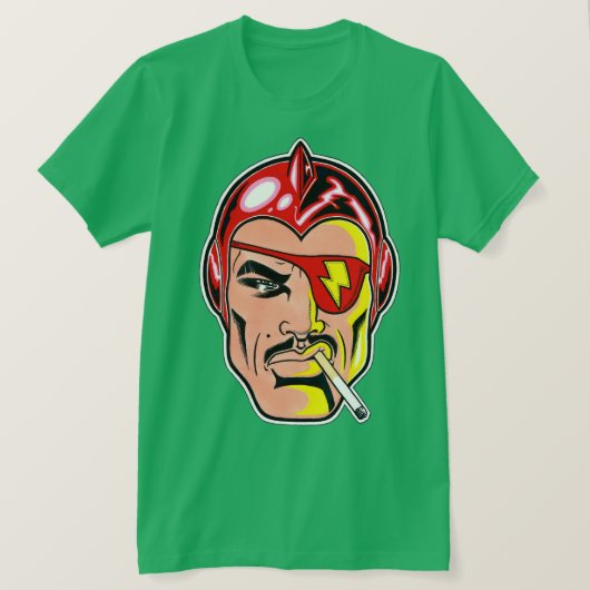 T-shirt Jet Latex™/Space Helmet/Green (Design devant)