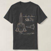 T-shirt Jet militaire SR71 Blackbird Pilote d'avion (Design devant)
