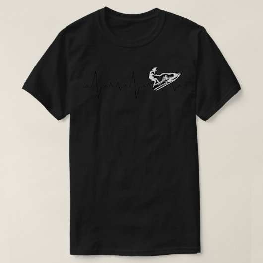 T-shirt Jet Ski Heartbeat Stand Up Racing (Design devant)