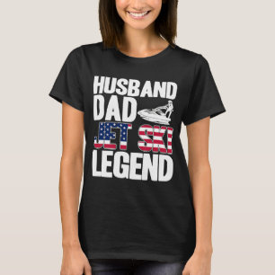 T-shirt Jet Ski Husband Papa Jet Ski Legend American Flag