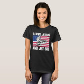 T-shirt Jet Ski I Love Jesus And Jet Ski American Flag (Devant entier)