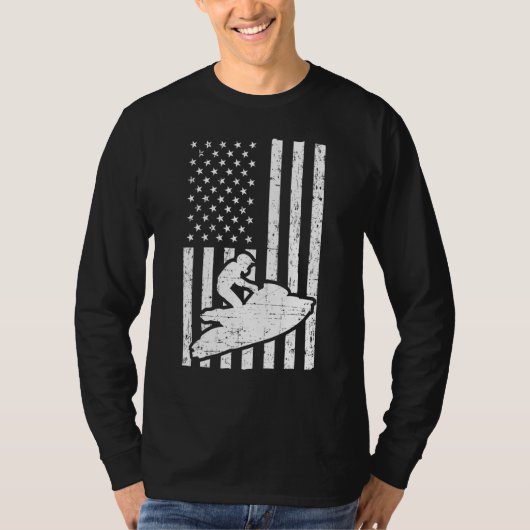 T-shirt Jet Ski Us American Flag Jet Ski (Devant)