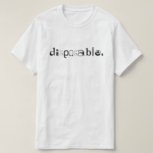 T-shirt jetable. (Design devant)