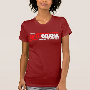 T-shirt J'étais Anti-Obama avant que c'ait été blanc fr