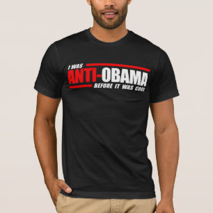 T-shirt J'étais Anti-Obama avant que c'ait été blanc fr