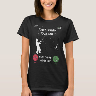 T-shirt J'Étais En Autre Ligne Pêche
