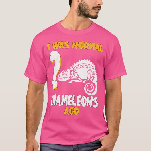 T-shirt J'Étais Normal Il Y A 2 Chameleon (Devant)