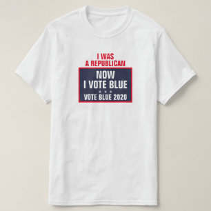 T-shirt J'étais républicain, maintenant je vote bleu 2020 