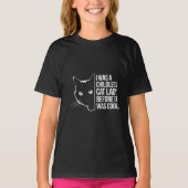 T-shirt J'Étais une dame de chat sans enfant avant qu'il n (Devant)