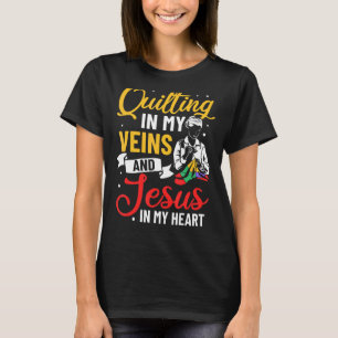 T-shirt Jetant Dans Mes Veines Jésus Dans Mon Coeur Religi
