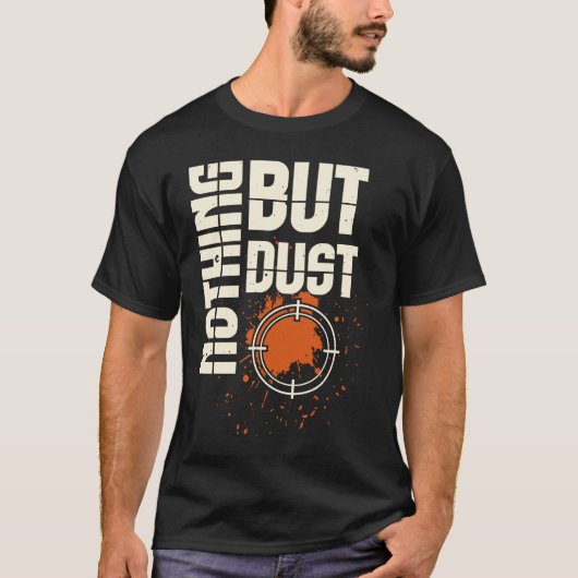 T-shirt Jetant Disque Tireur I Rien que poussière I Clay (Devant)