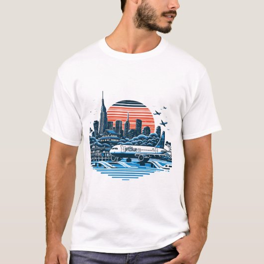T-shirt Jetblue Airbus (Devant)