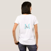 T-shirt jeté simple minimal ajouter nom monogramme rose ro (Dos entier)