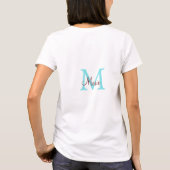 T-shirt jeté simple minimal ajouter nom monogramme rose ro (Dos)