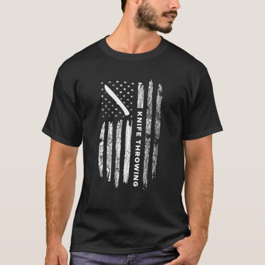 T-shirt Jetée de couteau à drapeau américain - Jetée de co (Devant)