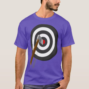 T-shirt Jeter Ax dans la cible de bois