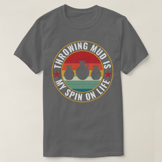 T-shirt Jeter Boue Drôle Potter Retro Argile Potterie (Design devant)