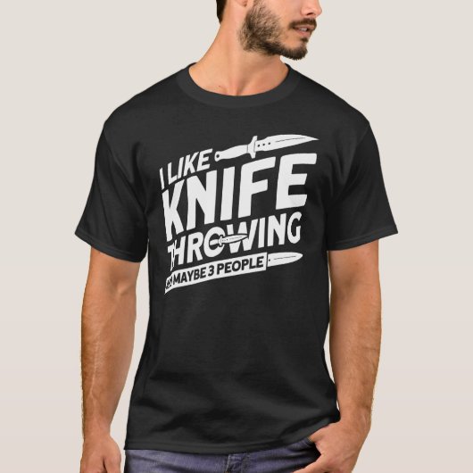 T-shirt Jeter Des Couteaux J'Aime Le Couteau Jeter Le Cout (Devant)