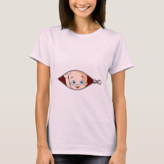 T-shirt Jeter un coup d'oeil de bébé observé par bleu