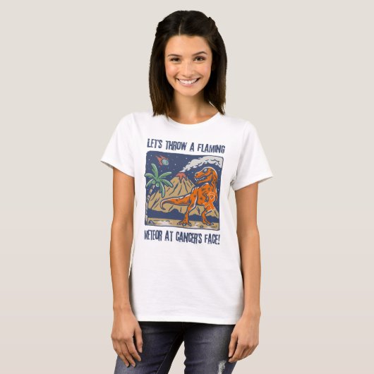 T-shirt Jeter Une Météor Flamant À La Leucémie Sensibilisa (Devant entier)