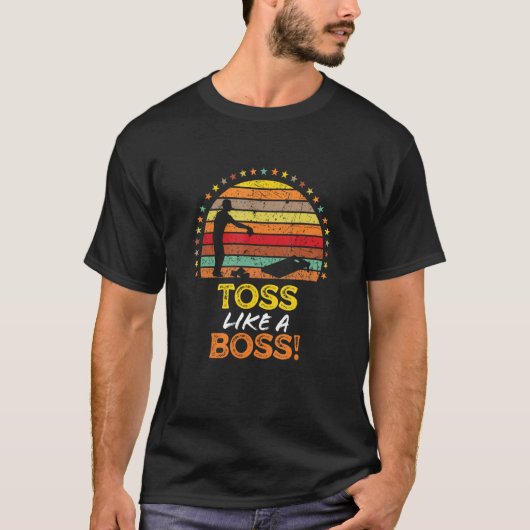 T-shirt Jetez Comme Un Boss Cornhole Sacs Citation Graphiq (Devant)