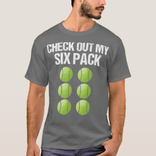 T-shirt Jetez un coup d'oeil à mon pack de tennis Abs Funn