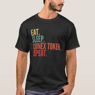 T-shirt Jeton Coinex Crypto Manger Dormir Jeton Coinex Rép