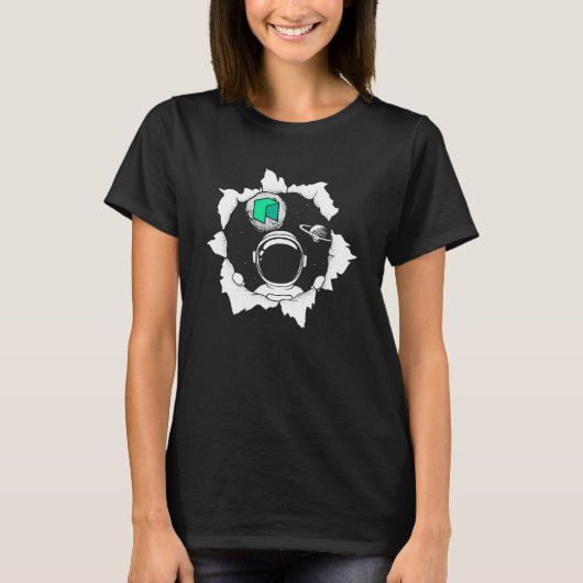 T-shirt Jeton NEO Cryptomonnaie Space Moon Gear (Devant)
