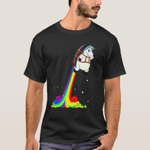 T-shirt Jetpack Cheval Rainbow Animal Pun