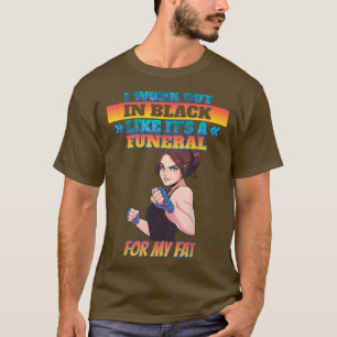 T-shirt J'Étudie En Noir Pour Mes Citations D'Humour Fat D