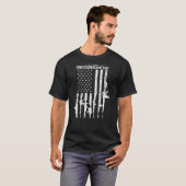 T-shirt J'étudie Triggernometry - Funny Gun Flag Pro Guns (Devant entier)