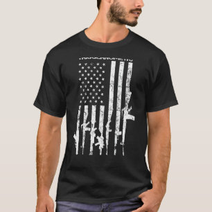T-shirt J'étudie Triggernometry Funny Gun Pro Guns Flag O