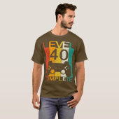 T-shirt Jeu 40 ans LVL 40 Complet 98 Niveau 40 (Devant entier)