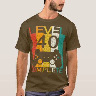 T-shirt Jeu 40 ans LVL 40 Complet 98 Niveau 40