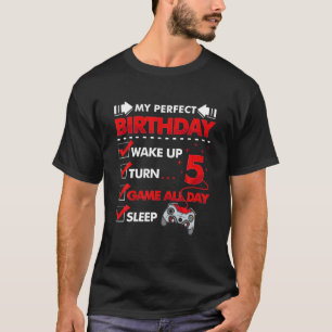 T-shirt Jeu 5 Ans Mon 5E Anniversaire Parfait Jeu Al