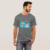 T-shirt Jeu 8 bits sur Golden Retriever Love 2 (Devant entier)