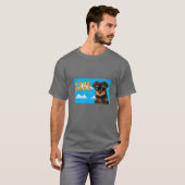 T-shirt Jeu 8 bits sur Yorkshire Terrier (Devant entier)