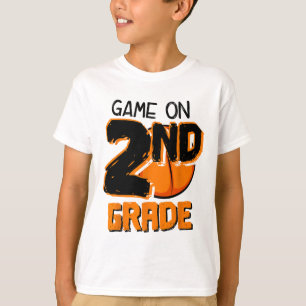 T-shirt Jeu Amusant En 2e Année Squelette Premier Jour De