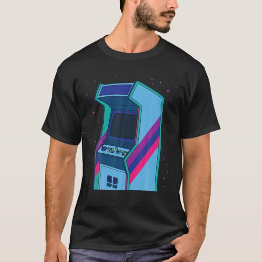 T-shirt Jeu Arcade Machine Classic Console Retro Gamer (Devant)