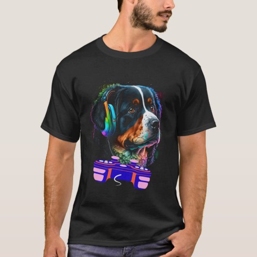 T-shirt Jeu Bernese Mountain Dog Player Vidéo Joueur Moi (Devant)